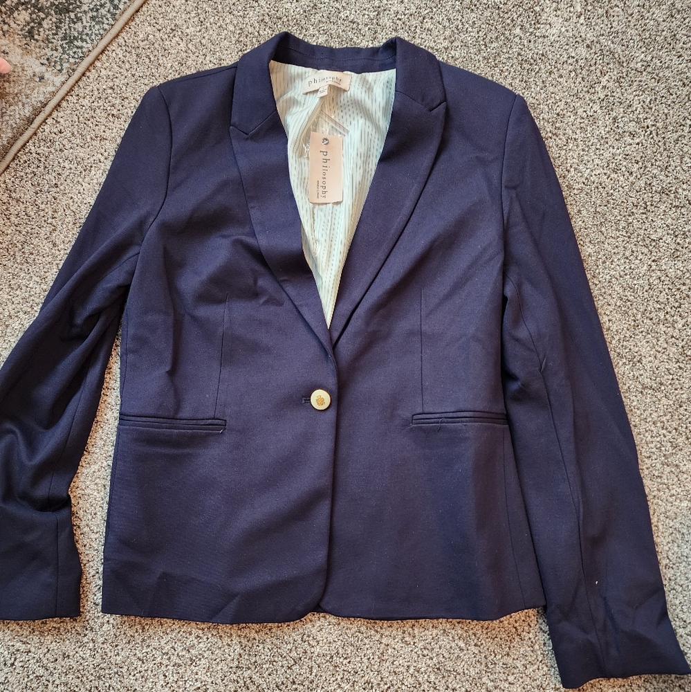 Navy Blazer - Philosophy Size LARGE